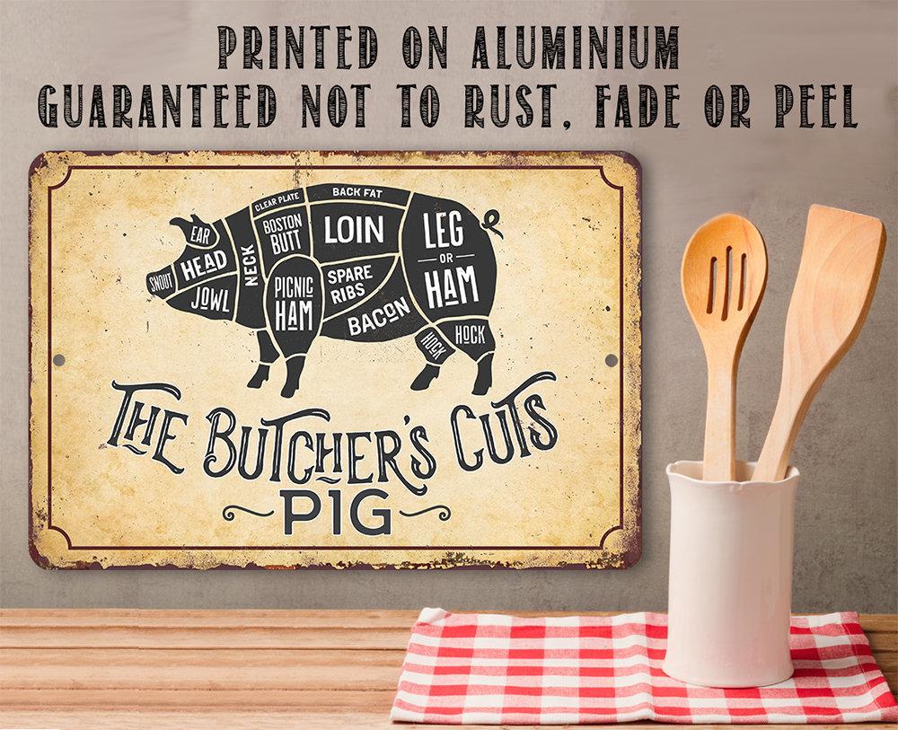 The Butcher's Cut PIG - Metal Sign