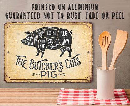 The Butcher's Cut PIG - Metal Sign
