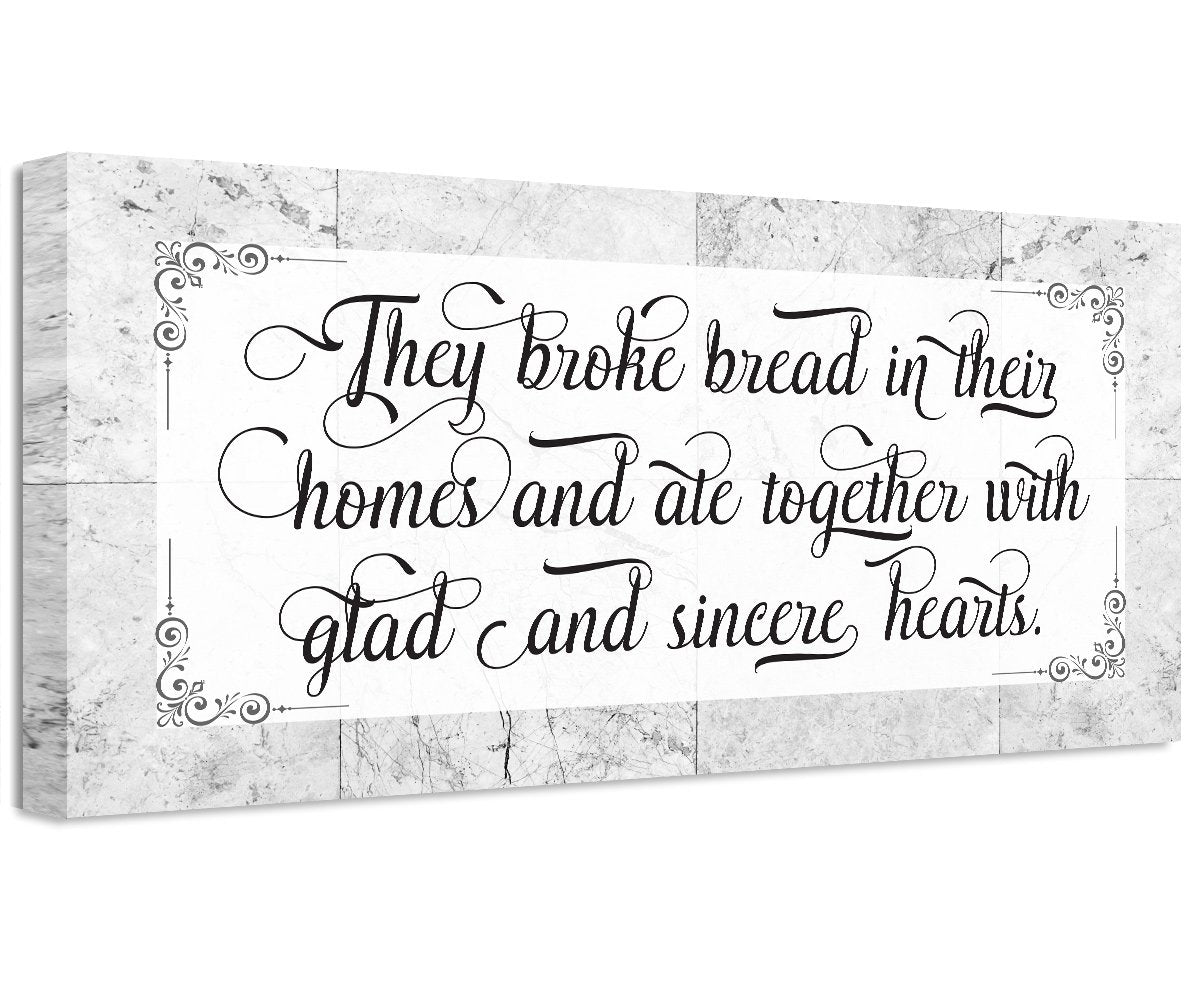 They Broke Bread - Canvas