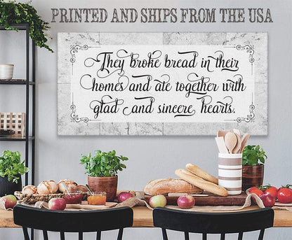 They Broke Bread - Canvas