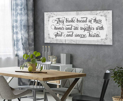 They Broke Bread - Canvas
