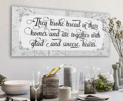 They Broke Bread - Canvas