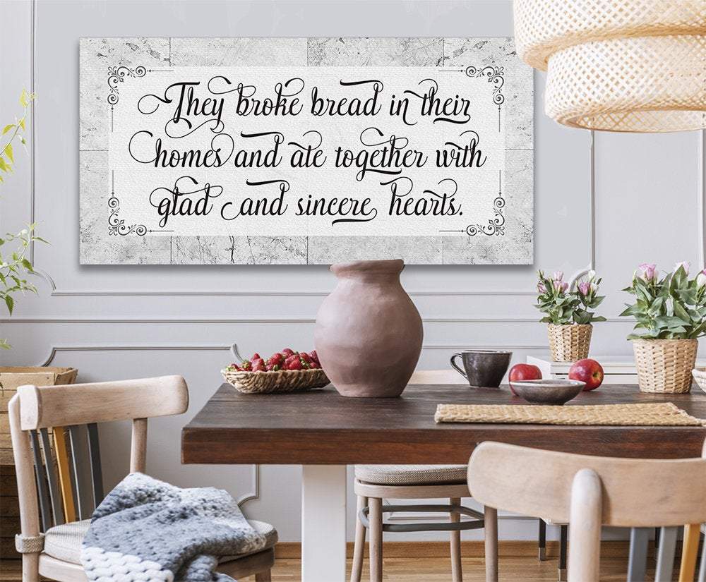 They Broke Bread - Canvas