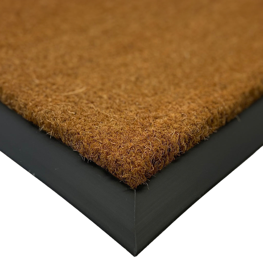 Custom Sized Vinyl Back Natural Coco Coir Entrance Mats