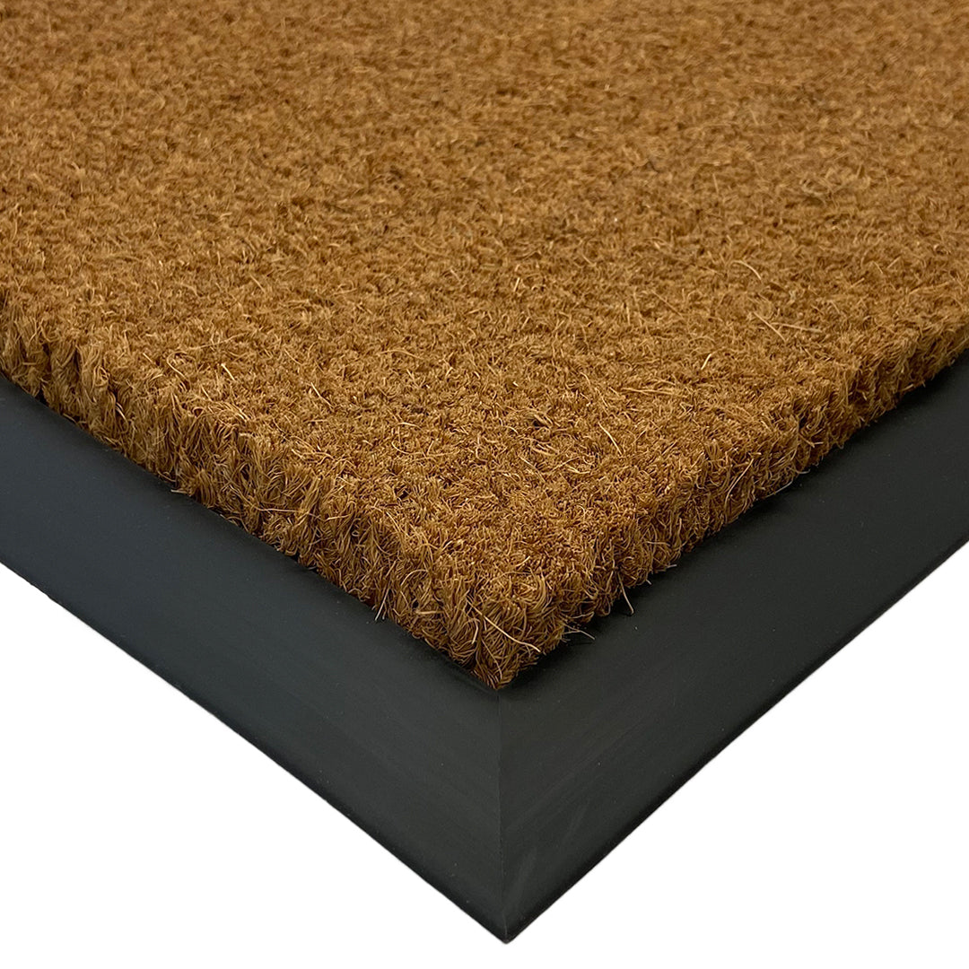 Custom Sized Vinyl Back Natural Coco Coir Entrance Mats