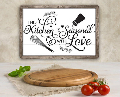 This Kitchen is Seasoned with Love - Metal Sign