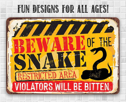 Beware Snake - Metal Sign