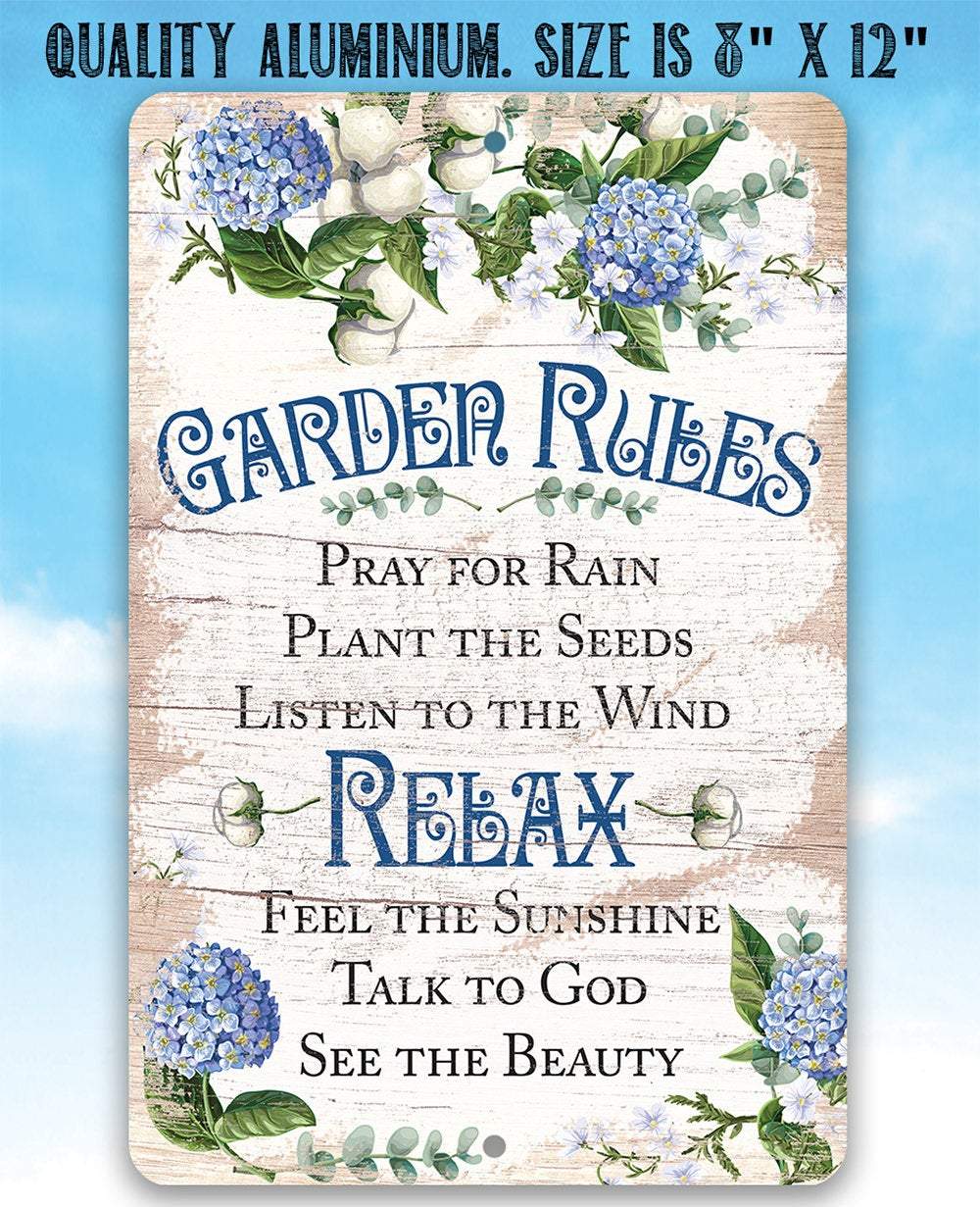 Garden Rules - Metal Sign