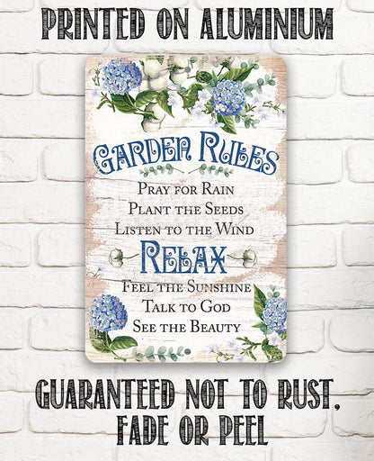 Garden Rules - Metal Sign