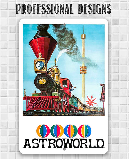 AstroWorld Park Train - Metal Sign