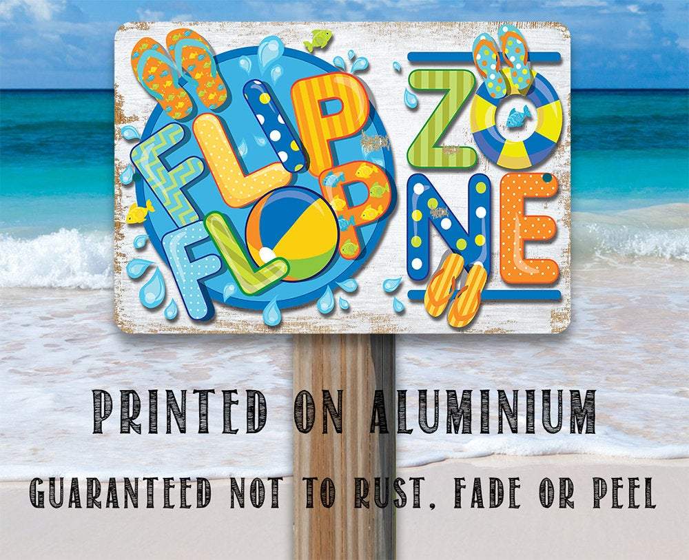 Flip Flop Zone - Metal Sign