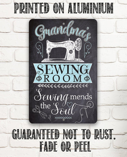 Grandma's Sewing Room - Metal Sign