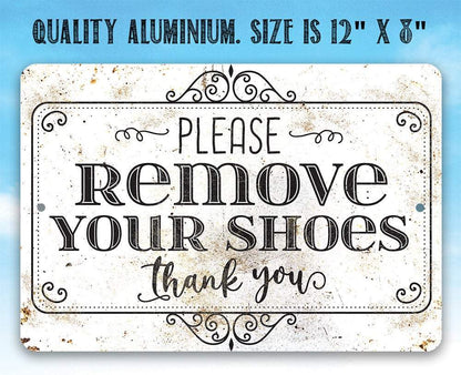 Please Remove Your Shoes - Metal Sign