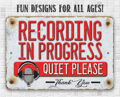 Quiet Recording Studio - Metal Sign