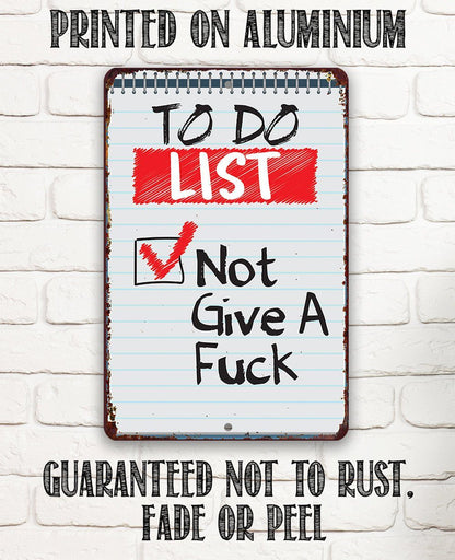 To Do List - Metal Sign