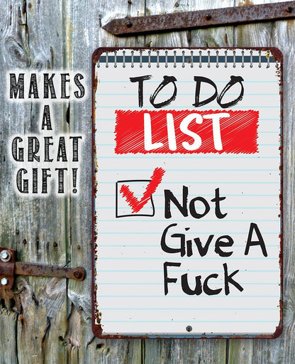 To Do List - Metal Sign
