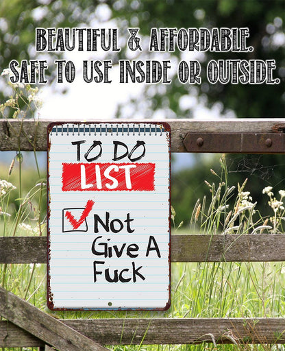 To Do List - Metal Sign
