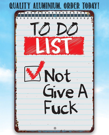 To Do List - Metal Sign