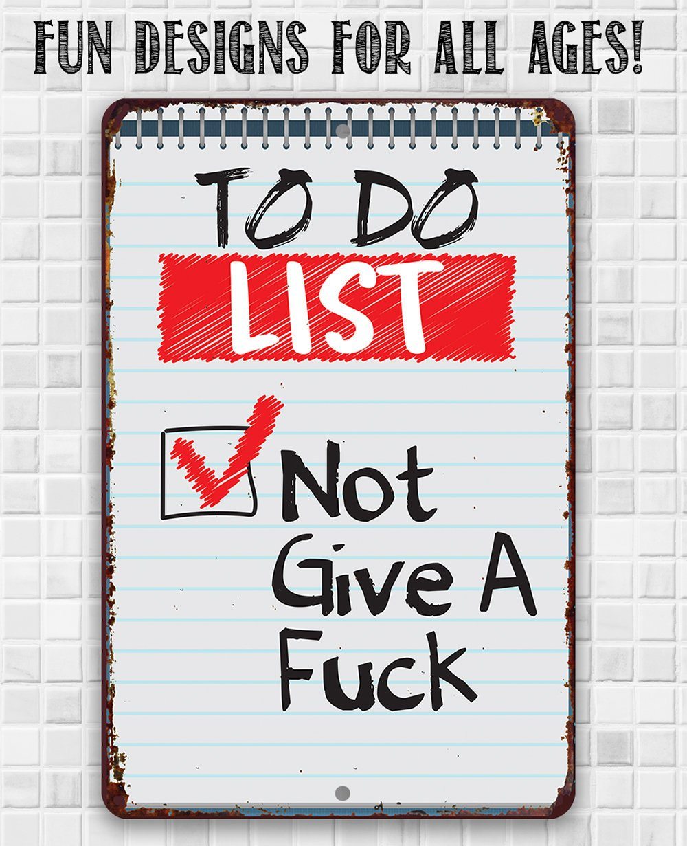 To Do List - Metal Sign
