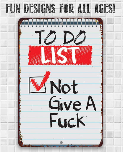 To Do List - Metal Sign