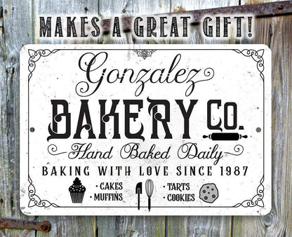 Personalized - Bakery Sign - Metal Sign