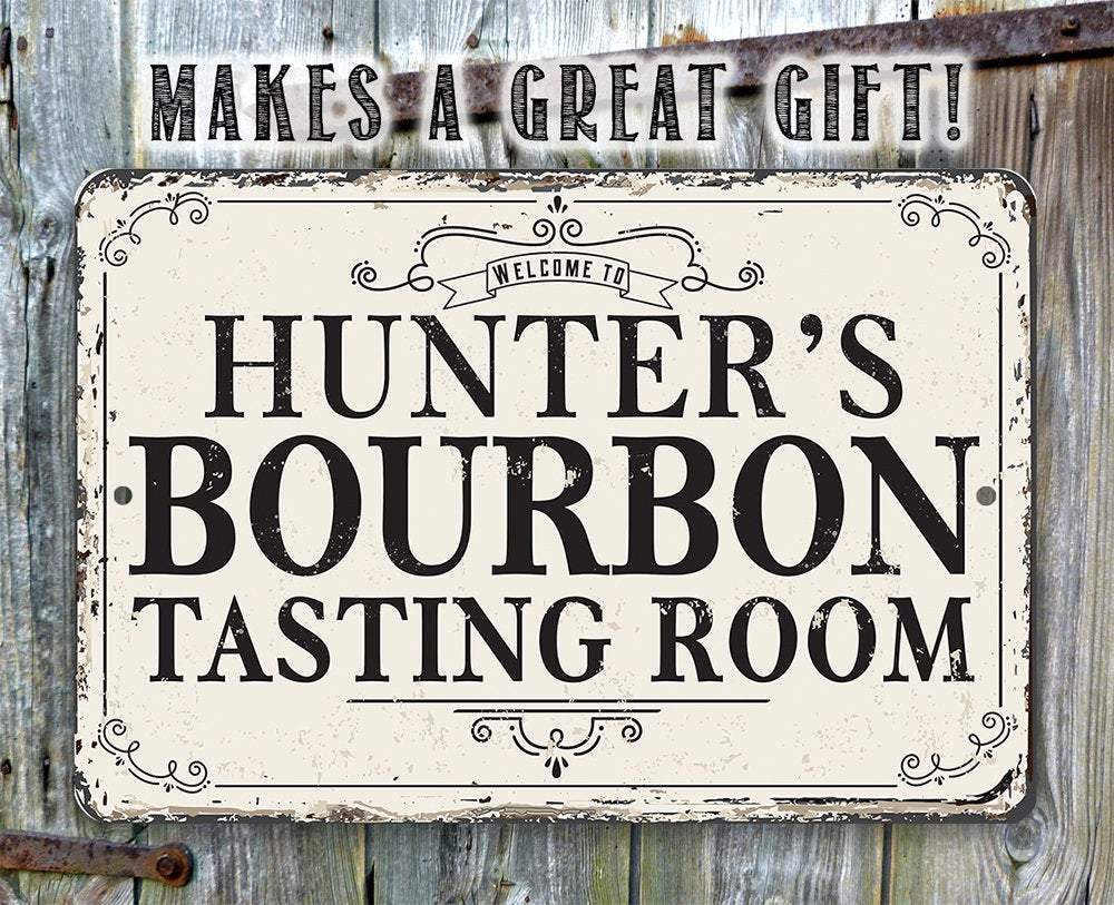 Personalized - Bourbon Tasting Room - Metal Sign