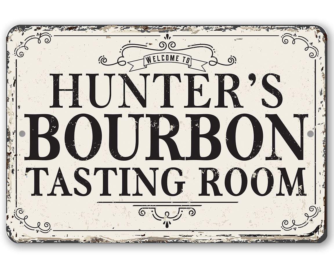 Personalized - Bourbon Tasting Room - Metal Sign