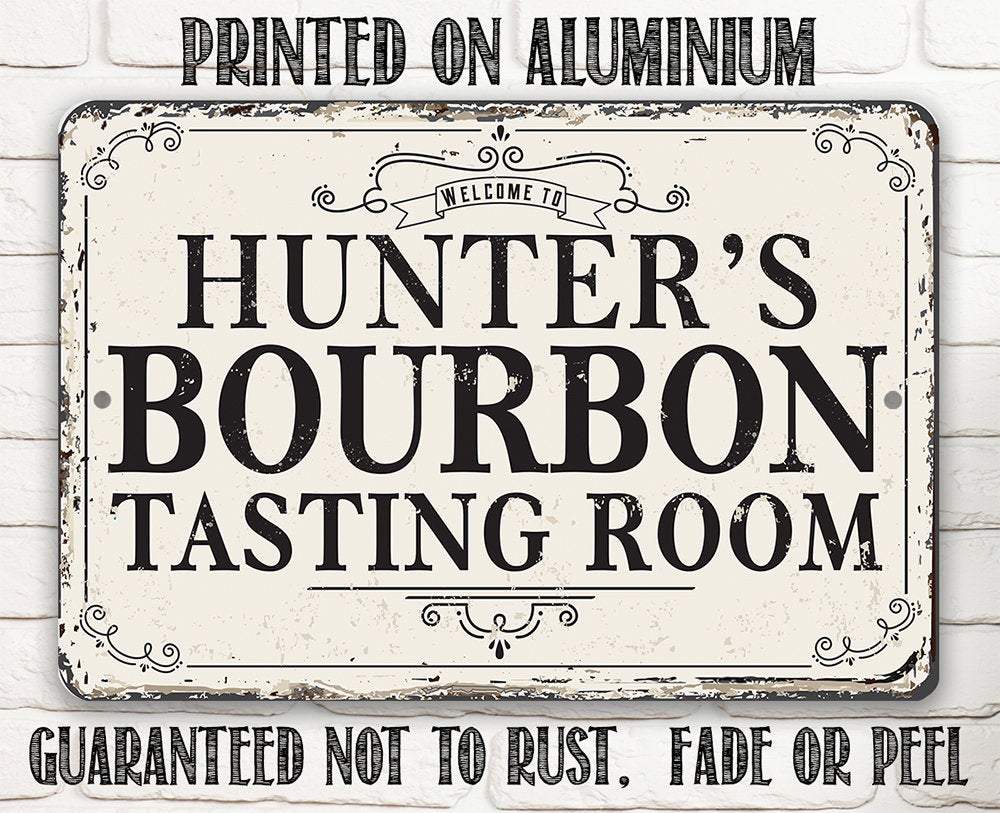 Personalized - Bourbon Tasting Room - Metal Sign