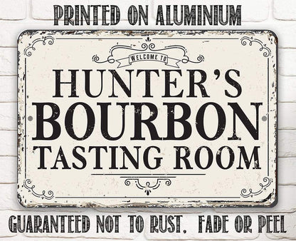 Personalized - Bourbon Tasting Room - Metal Sign