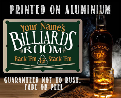 Personalized - Family Pool/Game Room - Metal Sign