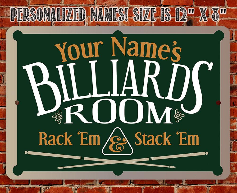 Personalized - Family Pool/Game Room - Metal Sign