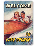 Personalized - Fast Boat Vintage - Metal Sign