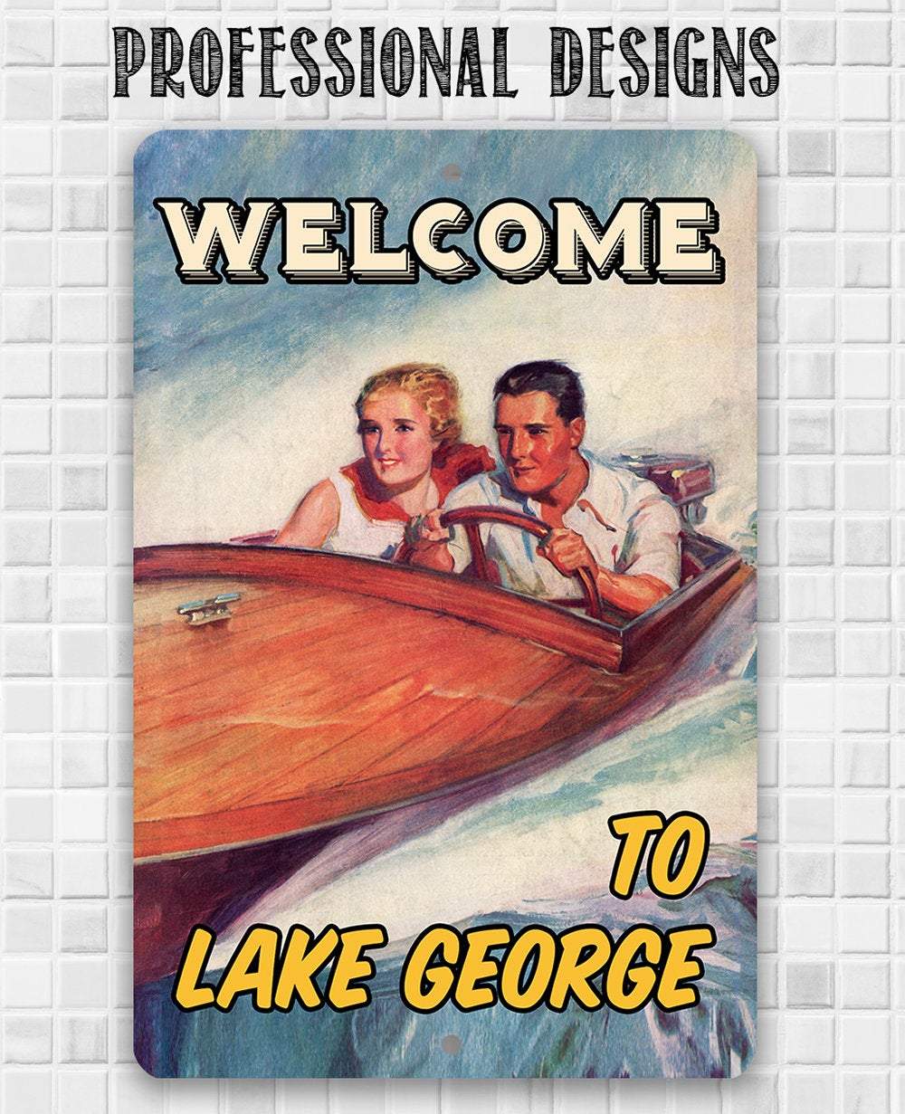 Personalized - Fast Boat Vintage - Metal Sign