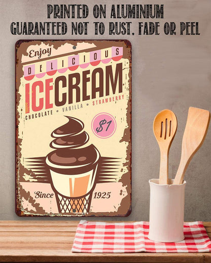 Personalized - Ice Cream - Metal Sign