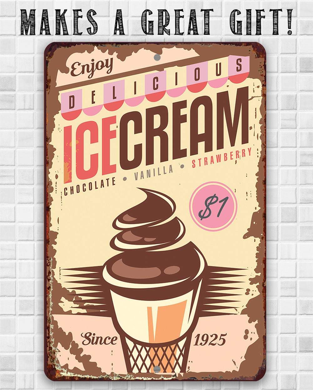 Personalized - Ice Cream - Metal Sign