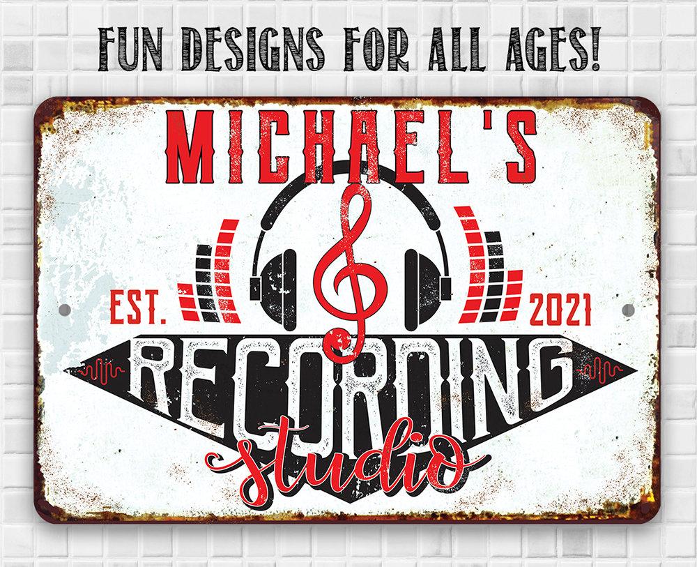 Personalized - Recording Studio - Metal Sign