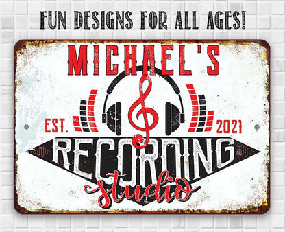 Personalized - Recording Studio - Metal Sign
