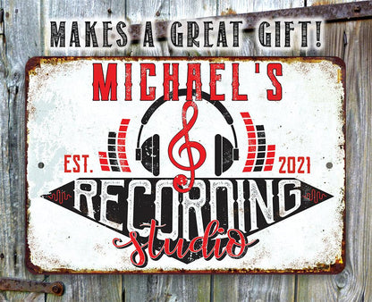 Personalized - Recording Studio - Metal Sign