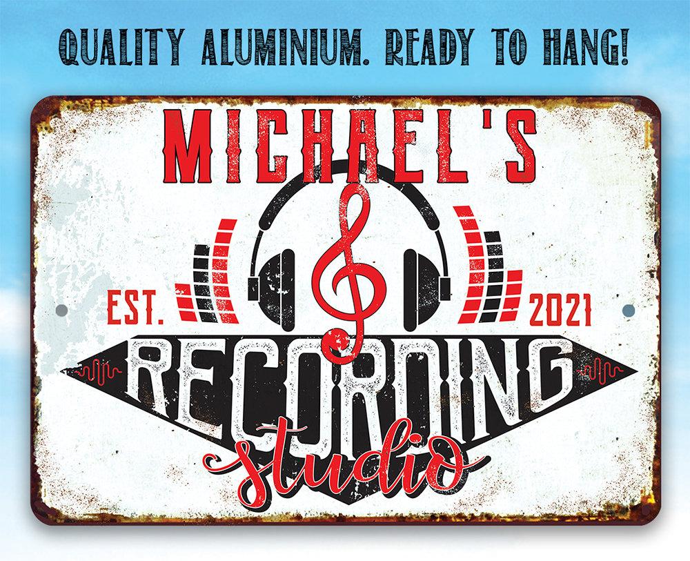 Personalized - Recording Studio - Metal Sign