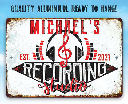 Personalized - Recording Studio - Metal Sign