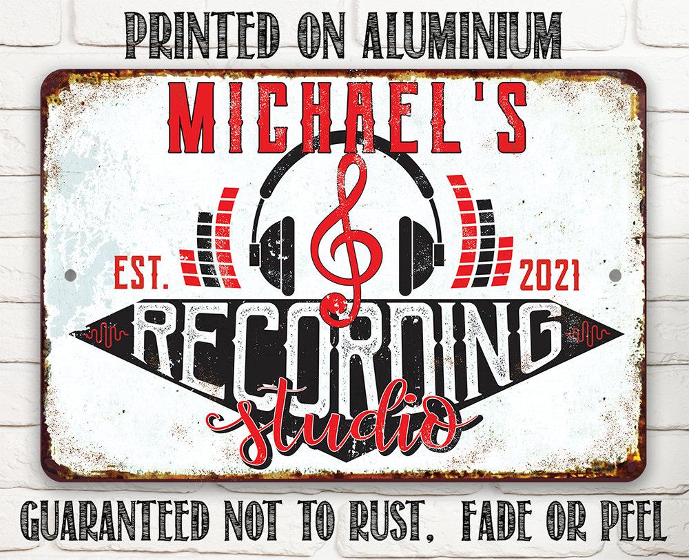 Personalized - Recording Studio - Metal Sign