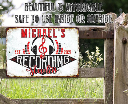 Personalized - Recording Studio - Metal Sign
