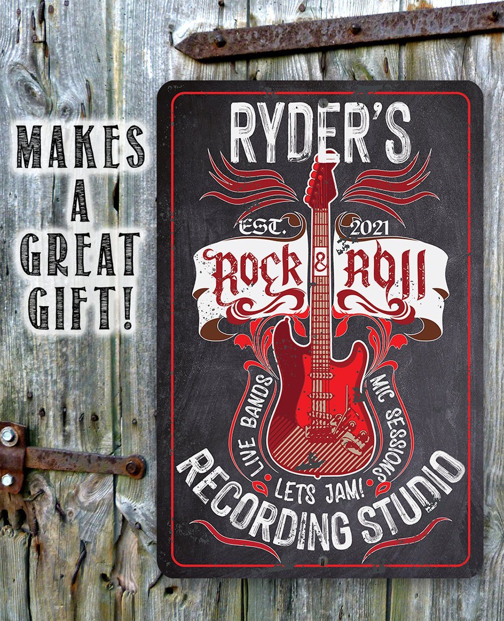 Personalized - Rock & Roll - Metal Sign