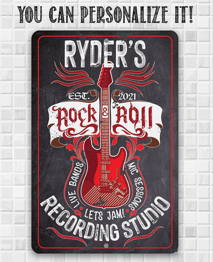 Personalized - Rock & Roll - Metal Sign