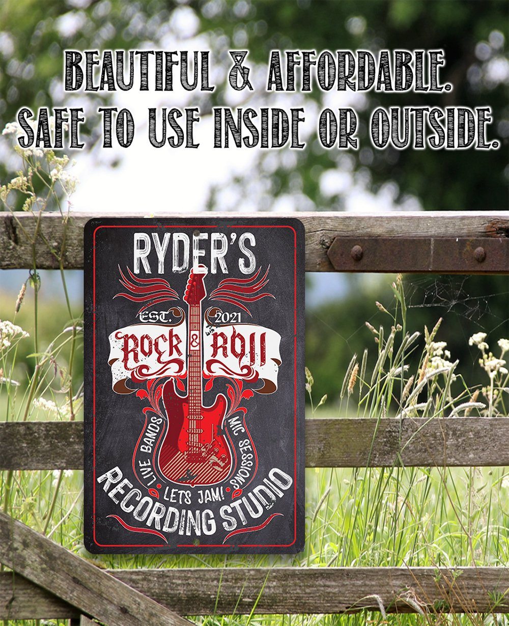 Personalized - Rock & Roll - Metal Sign