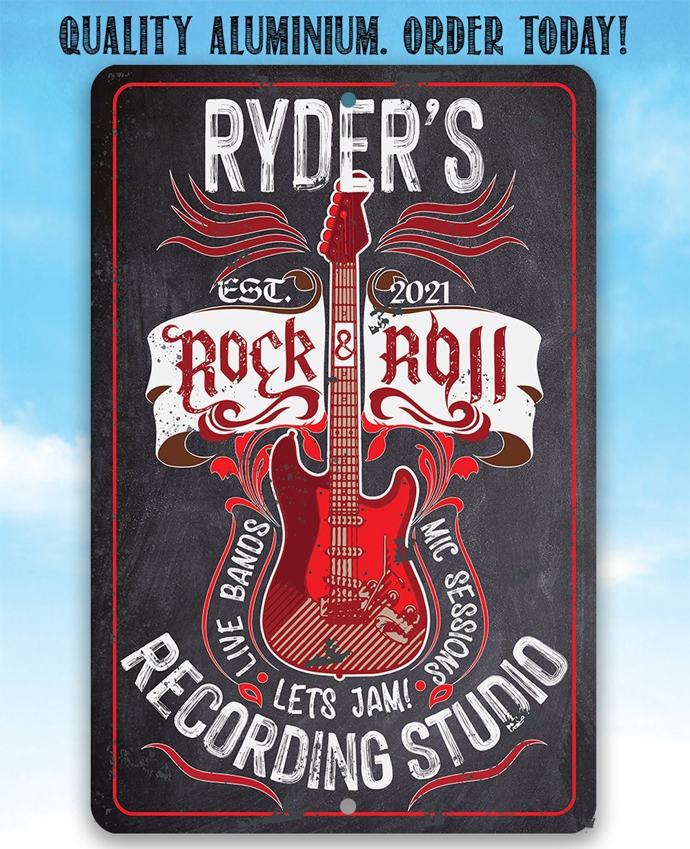 Personalized - Rock & Roll - Metal Sign