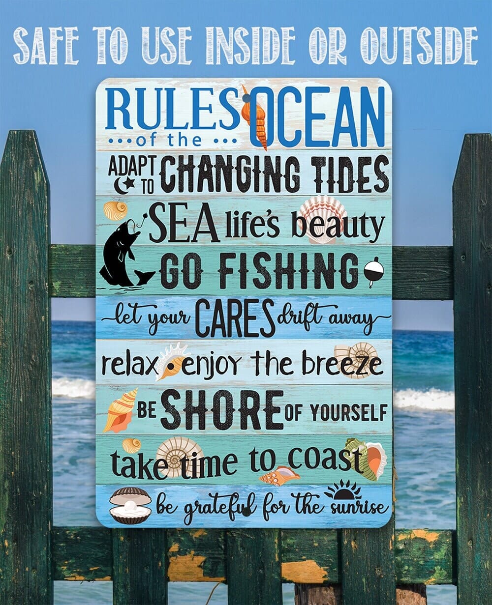 Rules of the Ocean - Metal Sign