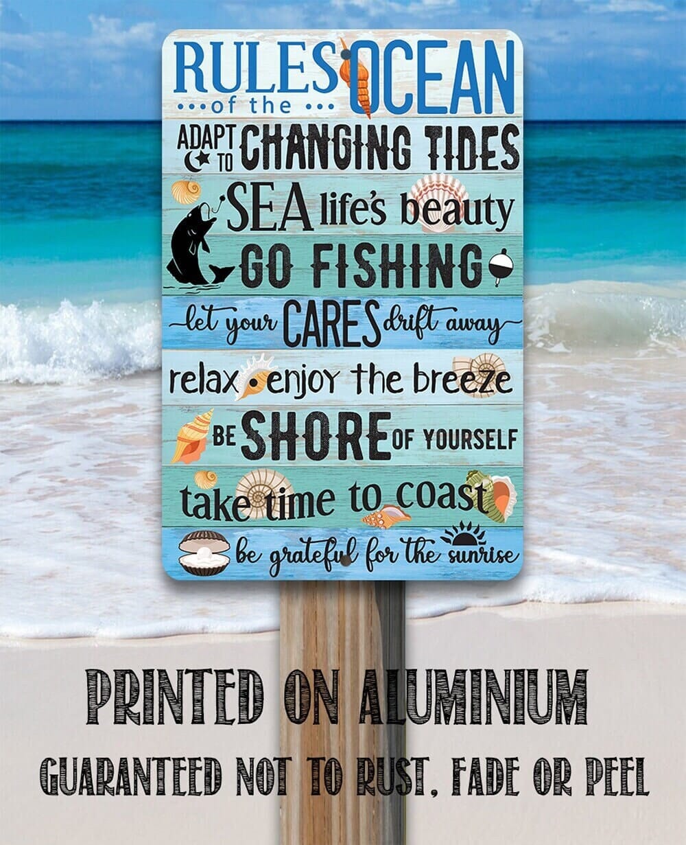 Rules of the Ocean - Metal Sign