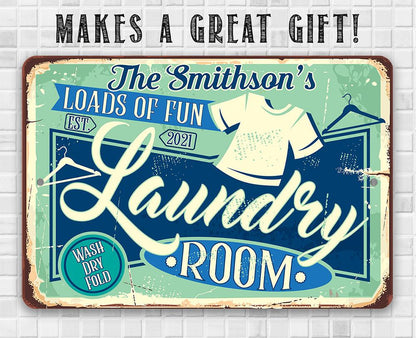 Personalized - The Laundry Room - Metal Sign