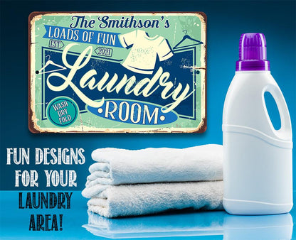 Personalized - The Laundry Room - Metal Sign